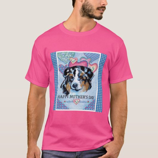 MUTTERTAG AUSTRALIAN SHEPHERD T-Shirt (Vorderseite)