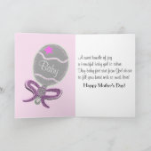 Muttertag Baby Feet Baby Girl Karte (Innenseite)