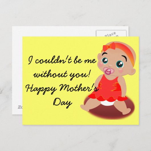 Muttertag Baby Girl Postcard Postkarte (Vorne/Hinten)
