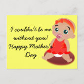 Muttertag Baby Girl Postcard Postkarte (Vorderseite)