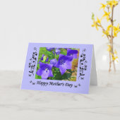 Muttertag Ballon Blume und Curlicues Karte (Gelbe Blume)