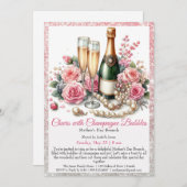 Muttertag - Beifall mit Champagnerbläschen Einladung (Vorne/Hinten)