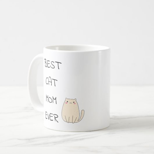 Muttertag Beste Katze Mama je Kaffeetasse (Vorderseite Links)