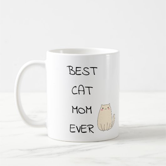 Muttertag Beste Katze Mama je Kaffeetasse (Links)