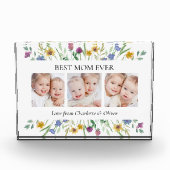 Muttertag Beste Mama Aller Zeiten Floral Fotoblock (Vorderseite)