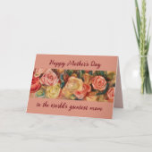 Muttertag Beste Mama Blumenkarte Rose Karte (Vorderseite)