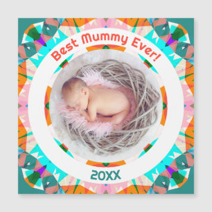 Muttertag Beste Mama-Ever Baby Girl Foto Geschenk Magnetkarte