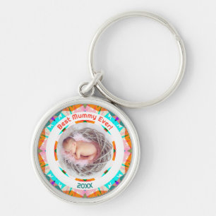 Muttertag Beste Mama-Ever Baby Girl Foto Geschenk Schlüsselanhänger