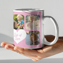 Muttertag Beste Mama je 7 Foto Collage pink Kaffeetasse
