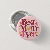 Muttertag beste Mama je Button (Vorne & Hinten)