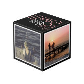 Muttertag beste Mama je Foto Würfel (Rückseite Schrägansicht)