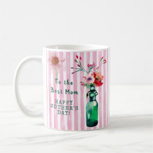 MUTTERTAG BESTE MAMA LOVELY FLORAL MELDUNG KAFFEETASSE