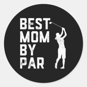 Muttertag beste Mama Par Shirt Funny Golf Liebe Runder Aufkleber