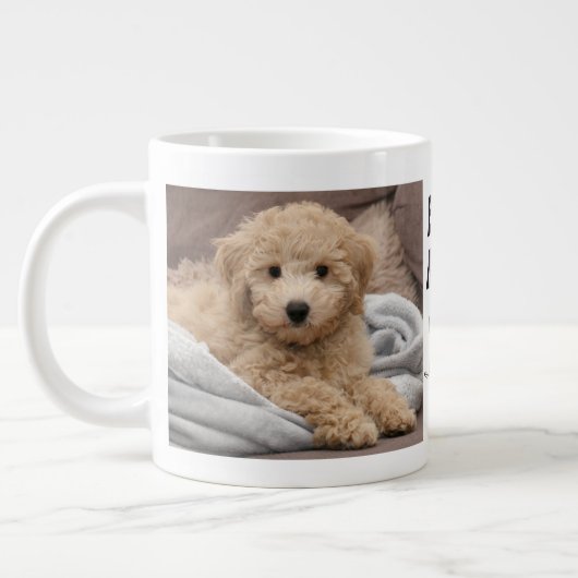 Muttertag Beste Mama... Personalisiert zwei Hunde  Jumbo-Tasse (Links)