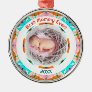 Muttertag Beste Mommy Ever Baby Girl Foto Geschenk Ornament Aus Metall