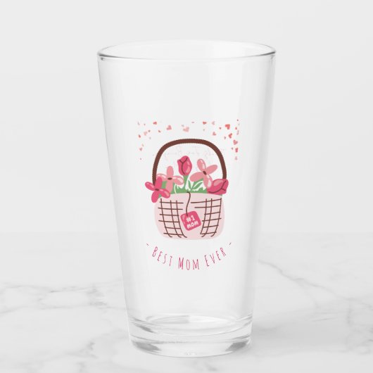 Muttertag, Beste Mutter Aller Zeiten, mit schönen  Glas (Vorderseite)