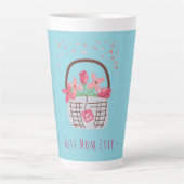 Muttertag, Beste Mutter überhaupt, mit schöner Blu Milchtasse (Vorderseite)