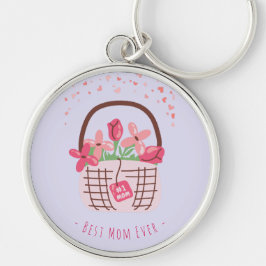 Muttertag, Beste Mutter überhaupt, mit schöner Blu Schlüsselanhänger