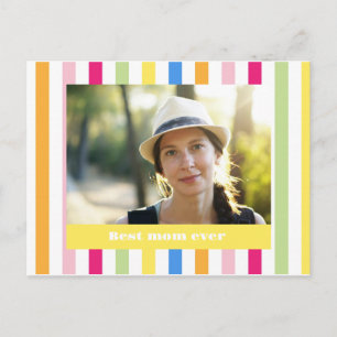 Muttertag beste Mutter überhaupt moderne farbenfro Postkarte
