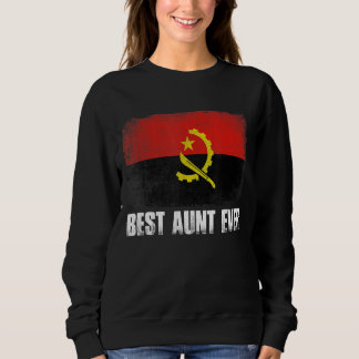 Muttertag Beste Tante je bedrückte Angola-Flagge Sweatshirt