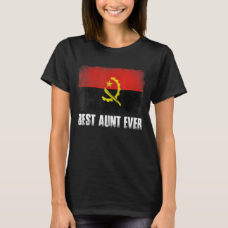 Muttertag Beste Tante je bedrückte Angola-Flagge T-Shirt