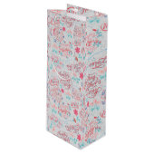 Muttertag BG 01 Offwhite BG Geschenktüte Für Weinflaschen (Vorderseite Schrägansicht)