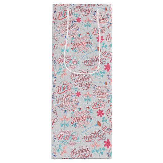 Muttertag BG 01 Offwhite BG Geschenktüte Für Weinflaschen (Vorderseite)