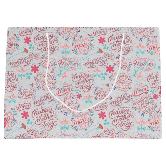 Muttertag BG 01 Offwhite BG Große Geschenktüte (Vorderseite)