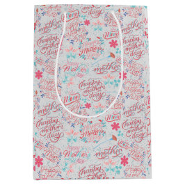 Muttertag BG 01 Offwhite BG Mittlere Geschenktüte