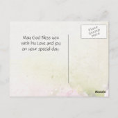 Muttertag, Bibelverse Psalm 147:11 Rosen pink Postkarte (Rückseite)