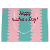 Muttertag, Bläschen pink, aquamarin, hübsch Große Geschenktüte (Vorderseite)