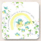 Muttertag Blaue Liebesvögel Untersetzer (Vorderseite)