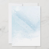 Muttertag Blauer Wasserfarben Brunch Blumenkohl Einladung (Rückseite)