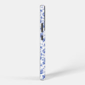 Muttertag | Blaues Toile-Monogramm-Brautinitial Samsung Galaxy Hülle (Rechte Seite)