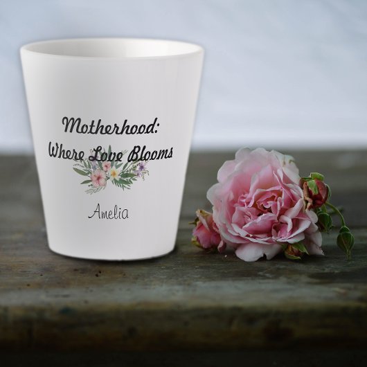 Muttertag Blume Dankbarkeit Latte Tasse