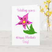 Muttertag Blume Liebe Sie Nachricht Karte (Gelbe Blume)