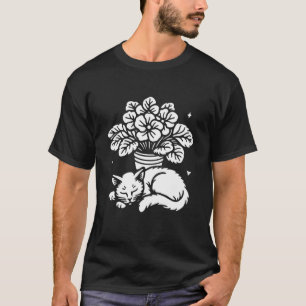 Muttertag Blumen Afrikanische Veilchen Katzenpflan T-Shirt