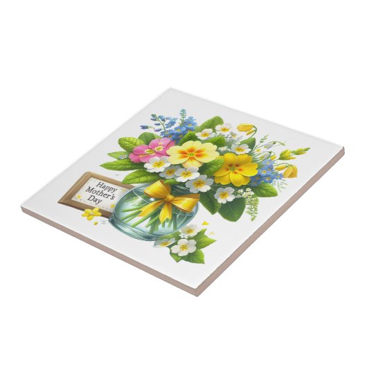 Muttertag Blumen Fliese (Seite)