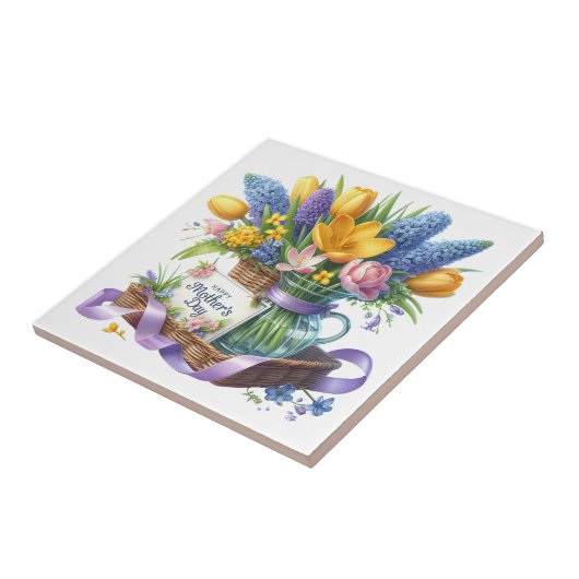 Muttertag Blumen Fliese (Seite)