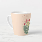 Muttertag, Blumen in Liebe , Elegant, Einfach Milchtasse (Linke Ecke)