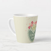 Muttertag, Blumen in Liebe , Elegant, Einfach Milchtasse (Linke Ecke)