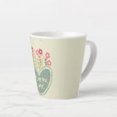 Muttertag, Blumen in Liebe , Elegant, Einfach Milchtasse (Rechte Ecke)