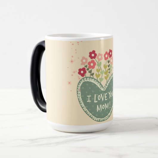 Muttertag, Blumen in Liebe , Elegant Verwandlungstasse (Vorderseite Links)