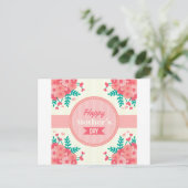 Muttertag Blumen Postkarte (Stehend Vorderseite)