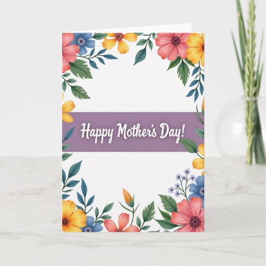 Muttertag Blumen Tante Karte (Vorderseite)