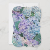 Muttertag Blumenblauer Hydrangea-Party Einladung (Rückseite)