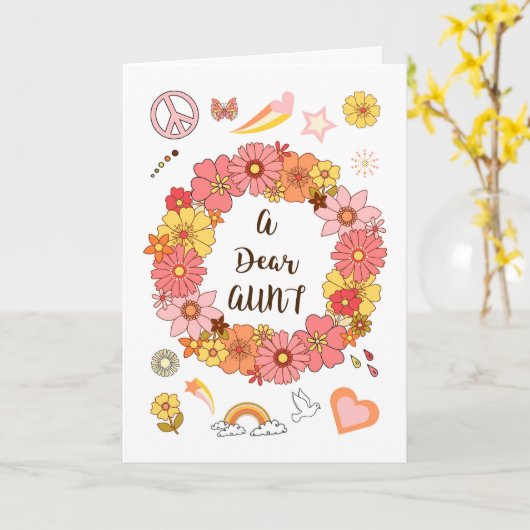 Muttertag Blumenfrieden und Liebe Karte (Gelbe Blume)