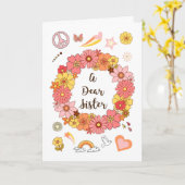 Muttertag Blumenfrieden und Liebe Karte (Gelbe Blume)