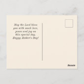 Muttertag Blumengarten Bibelverse Postkarte (Rückseite)