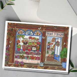 Muttertag-Blumenladen-Wasserfarbenkarte Karte